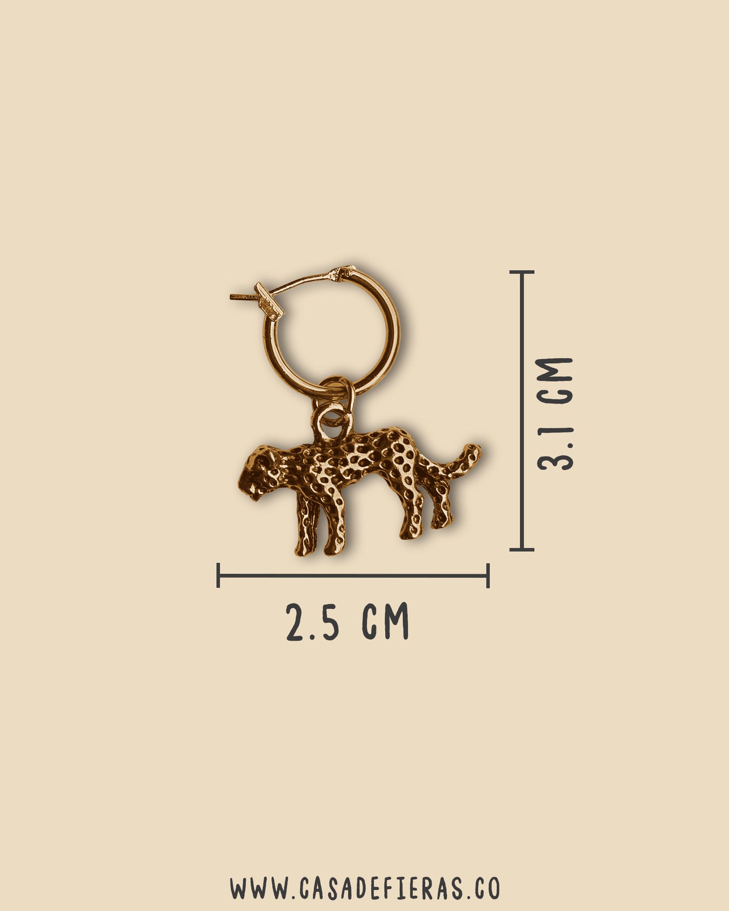 Aretes candonga mini jaguar