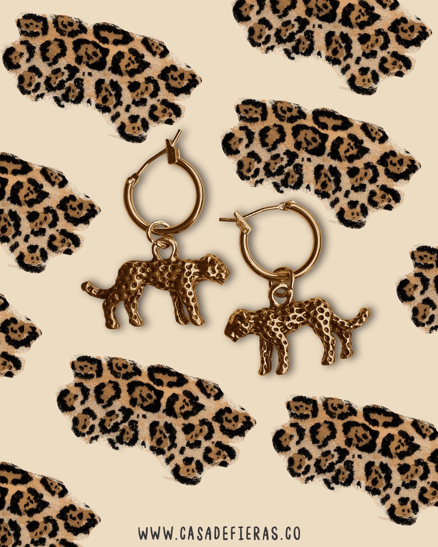 Aretes candonga mini jaguar