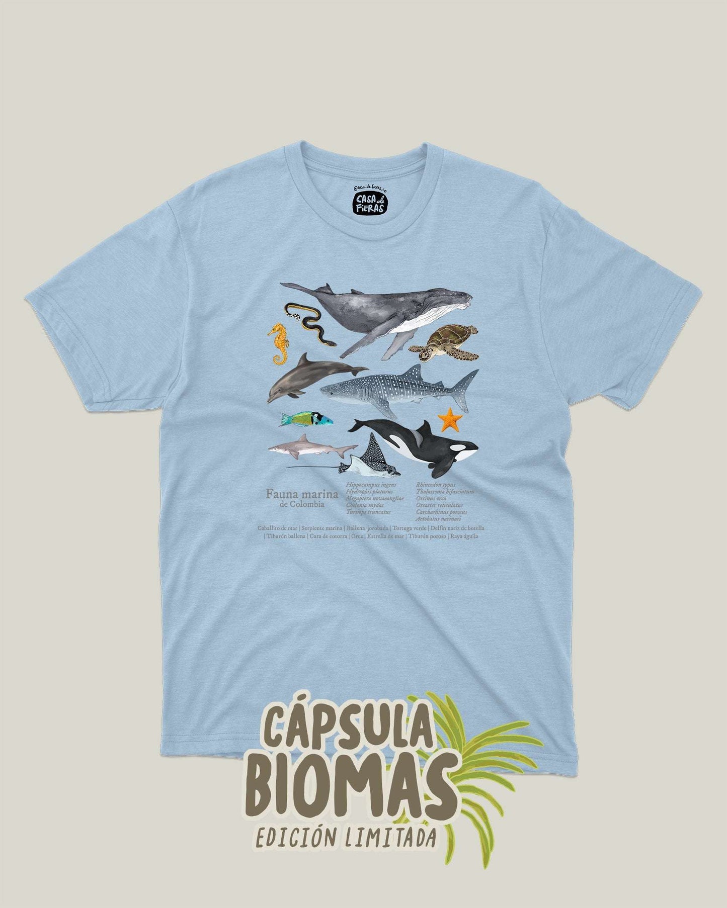 Camiseta Fauna marina de Colombia | Casa de Fieras