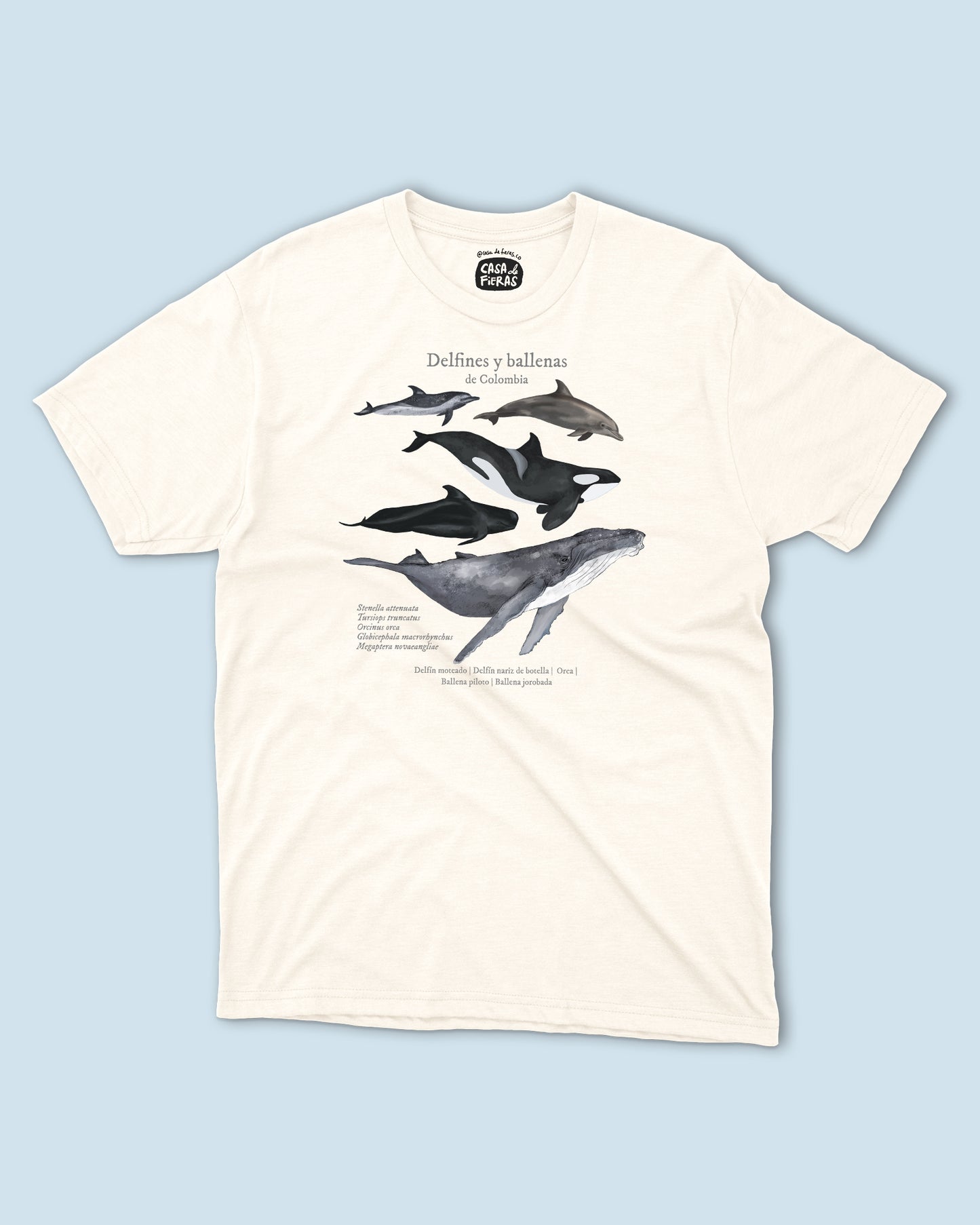 Camiseta Delfines y ballenas de Colombia