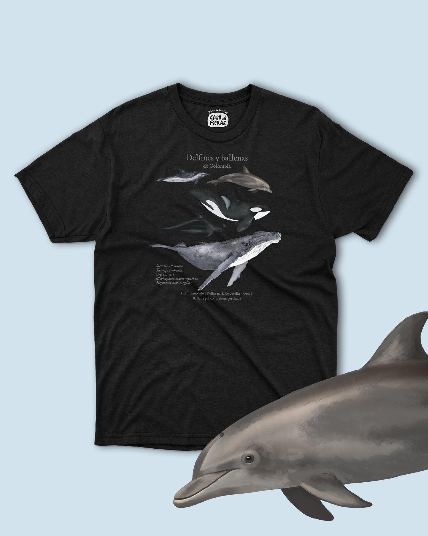 Camiseta Delfines y ballenas de Colombia