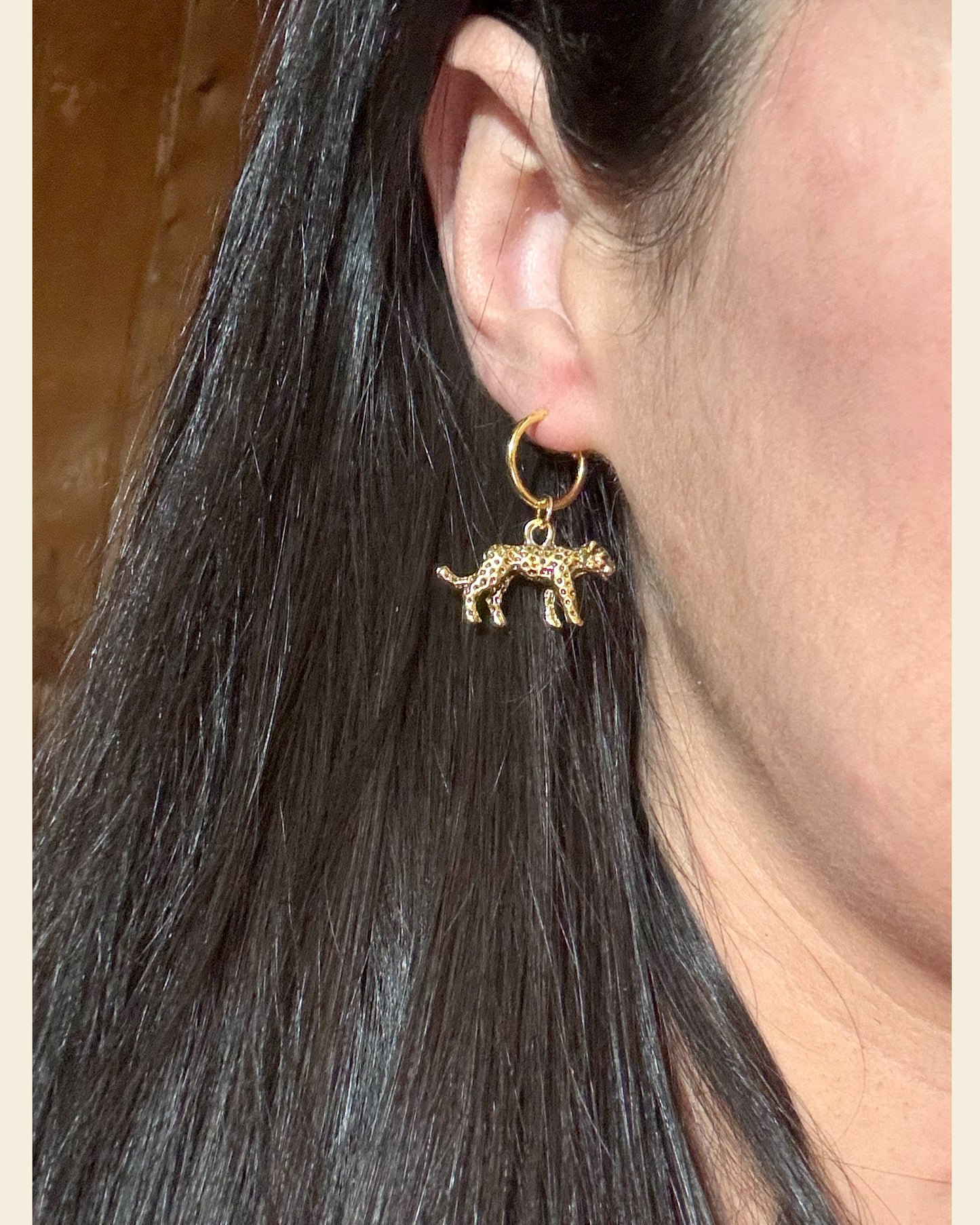 Aretes candonga mini jaguar