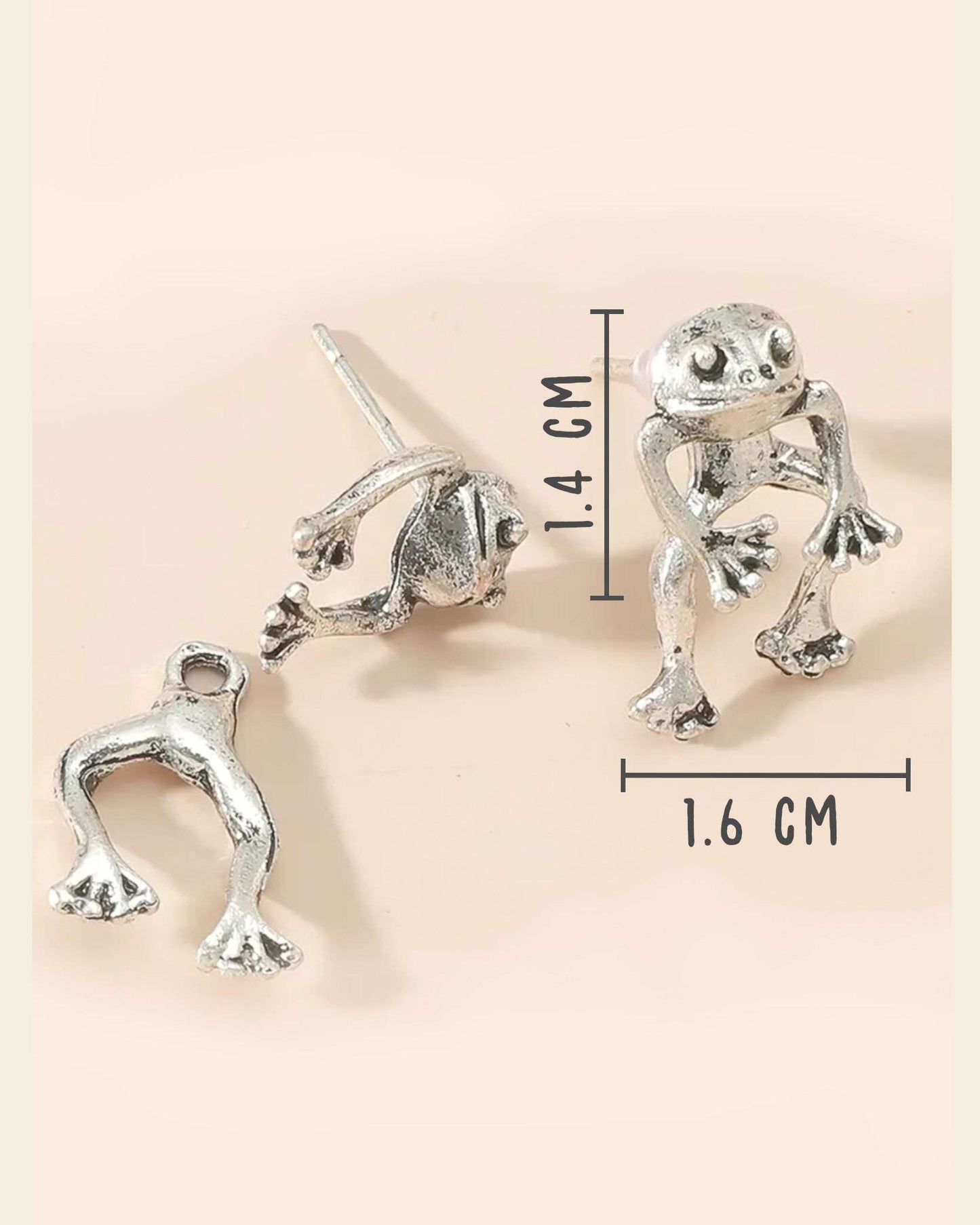 Aretes topitos Ranita | Casa de Fieras