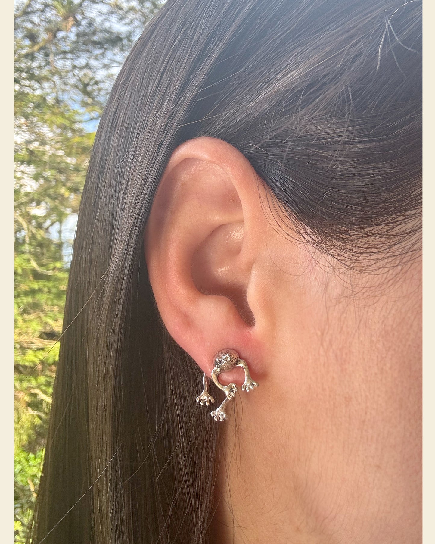 Aretes topitos Ranita
