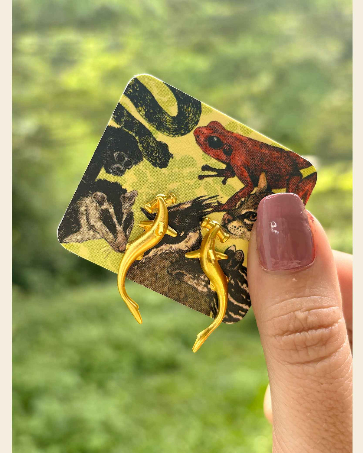 Aretes Tiburón Martillo dorados