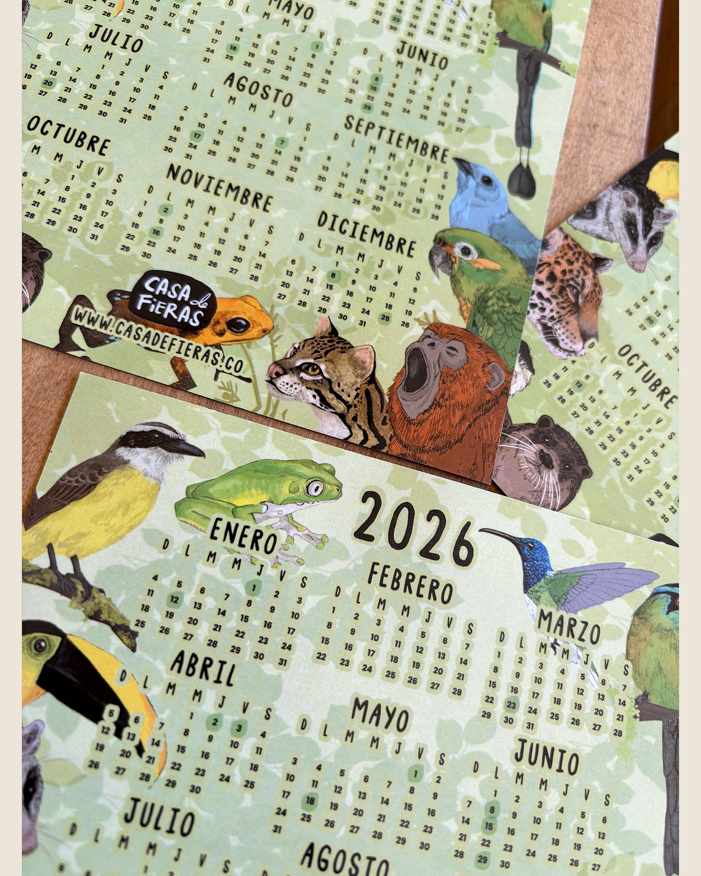 Calendario 2026 mini imantado