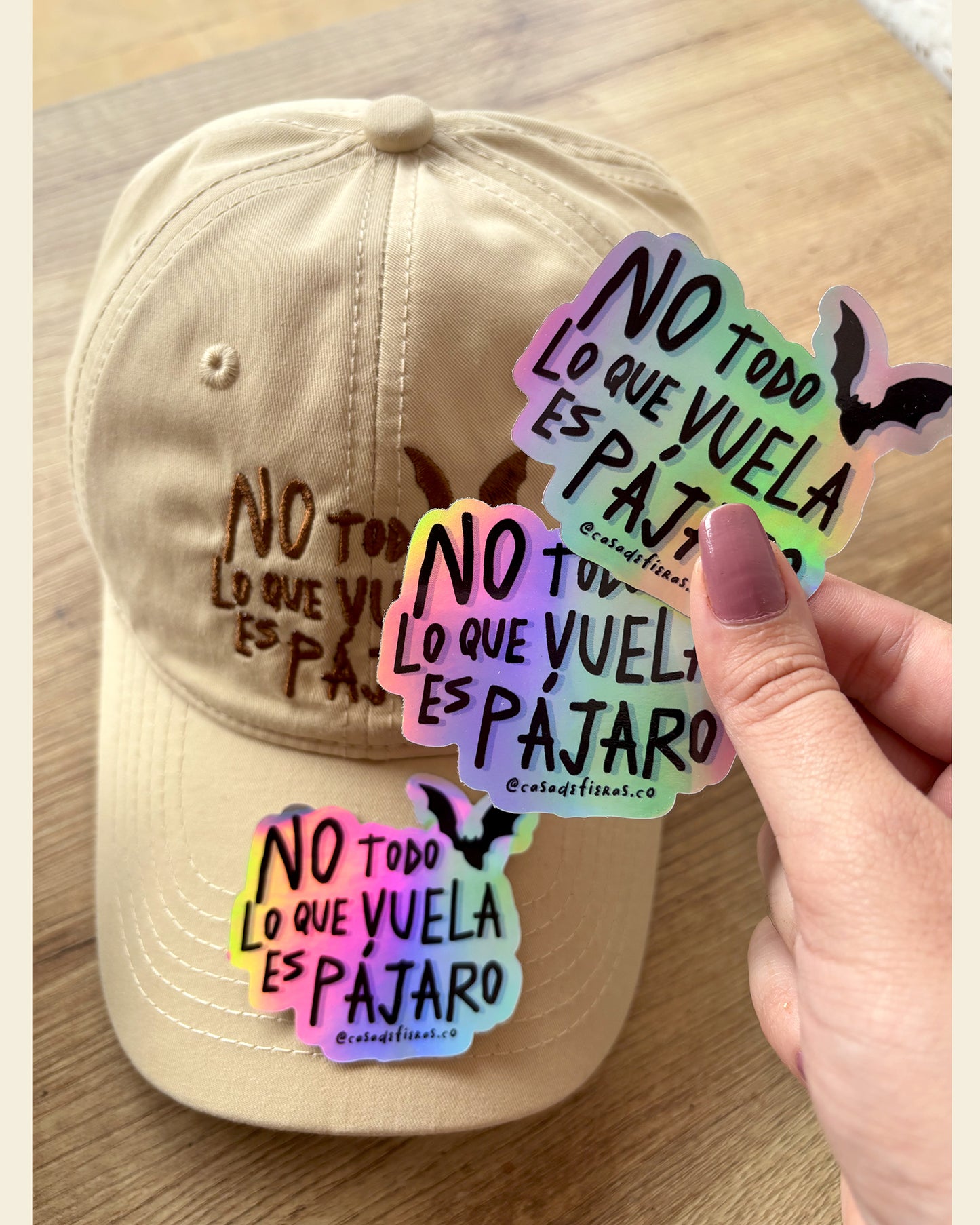Stickers holográficos Murciélagos | Pack X3