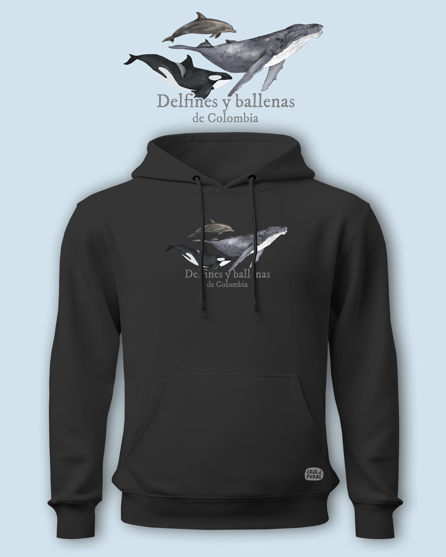 Hoodie Delfines y ballenas de Colombia