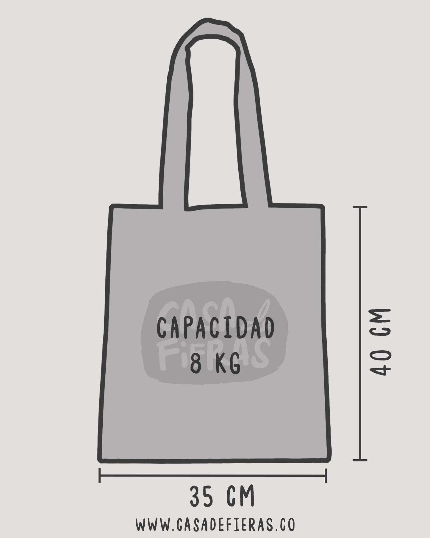 Tote Bag Delfín Rosado de Colombia | 100% Algodón |Negra | Casa de Fieras