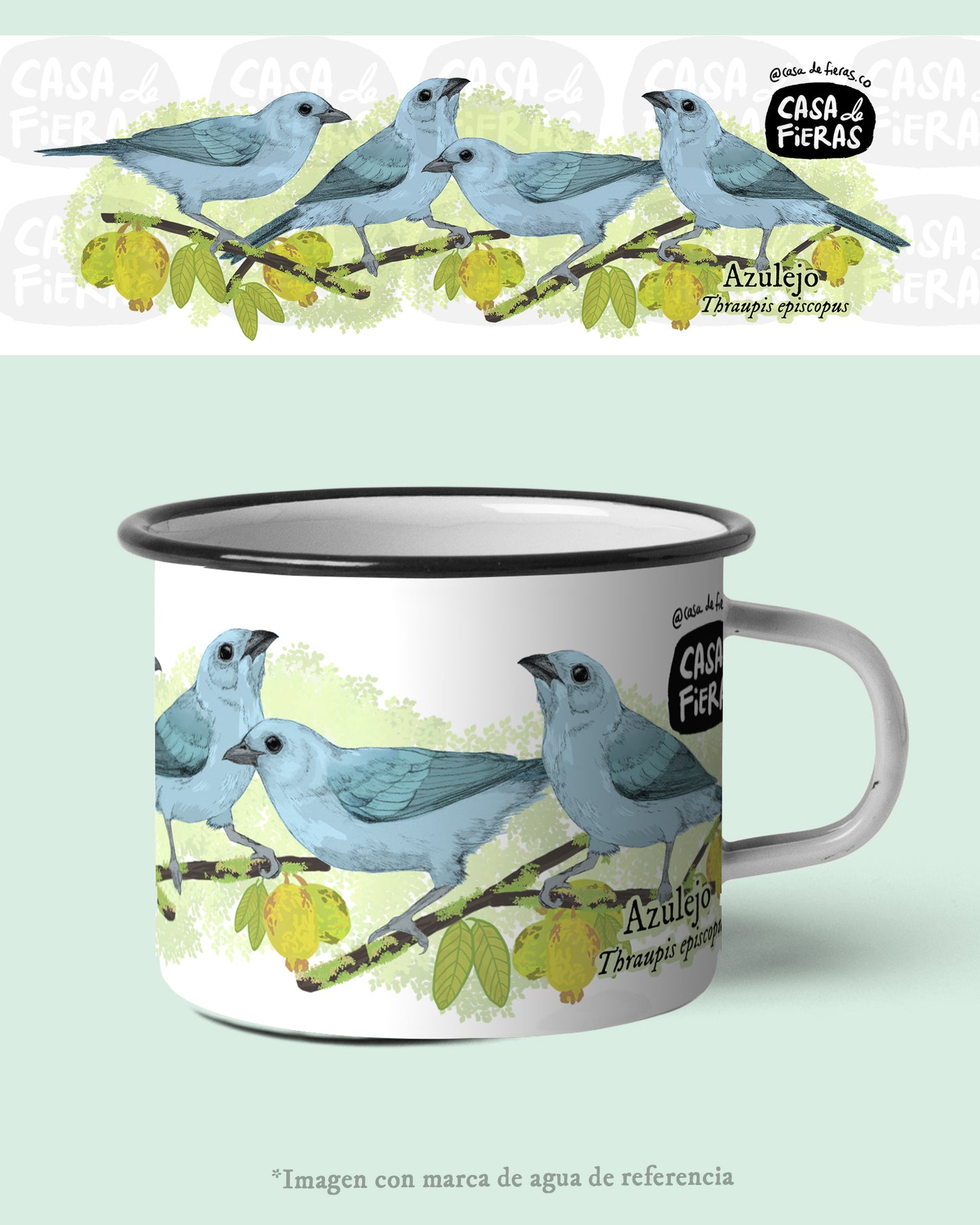 Mug de peltre Azulejo