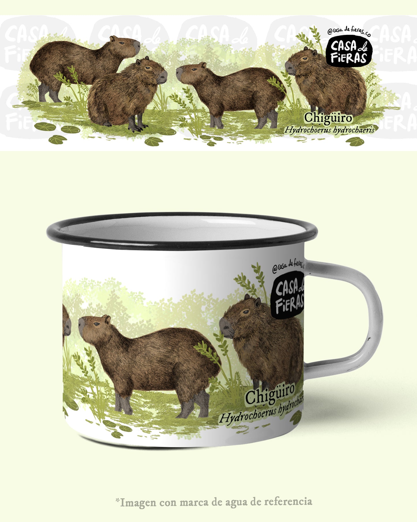 Mug de peltre Chigüiro