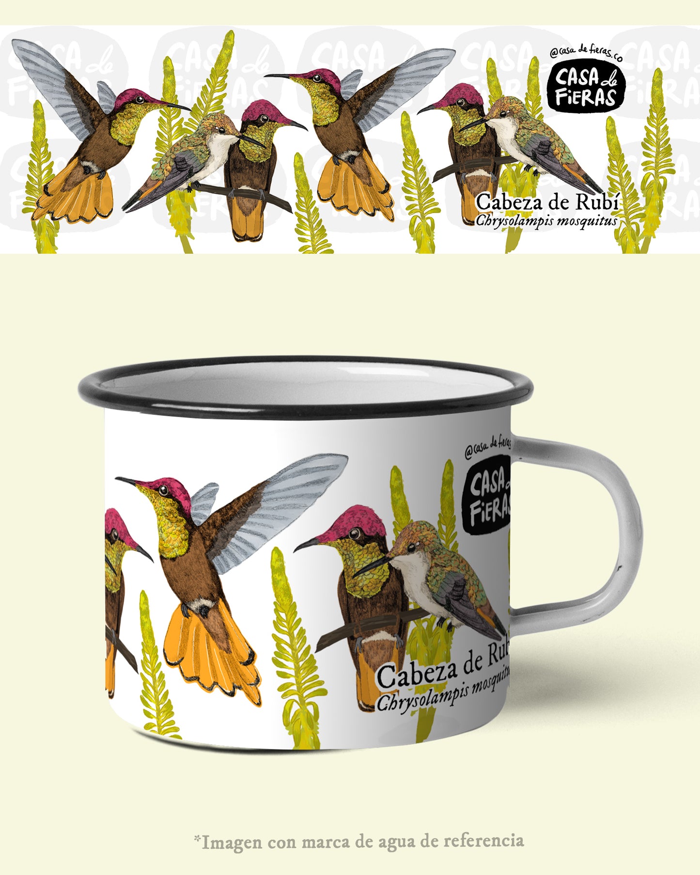 Mug de peltre Cabeza de Rubí