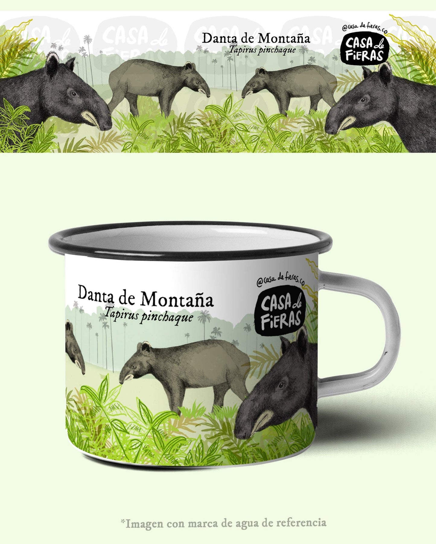 Mug de peltre Danta de montaña