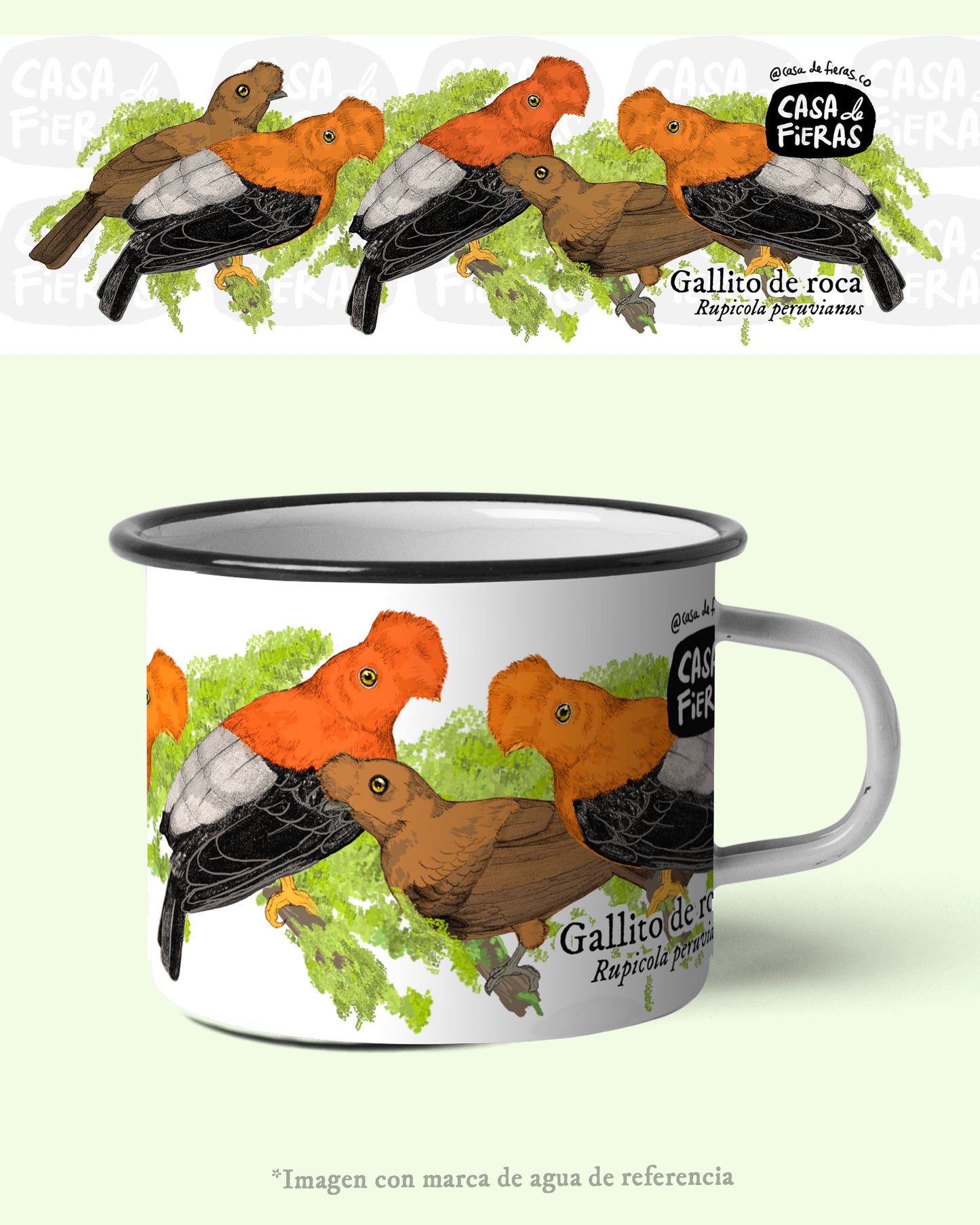 Mug de peltre Gallito de Roca