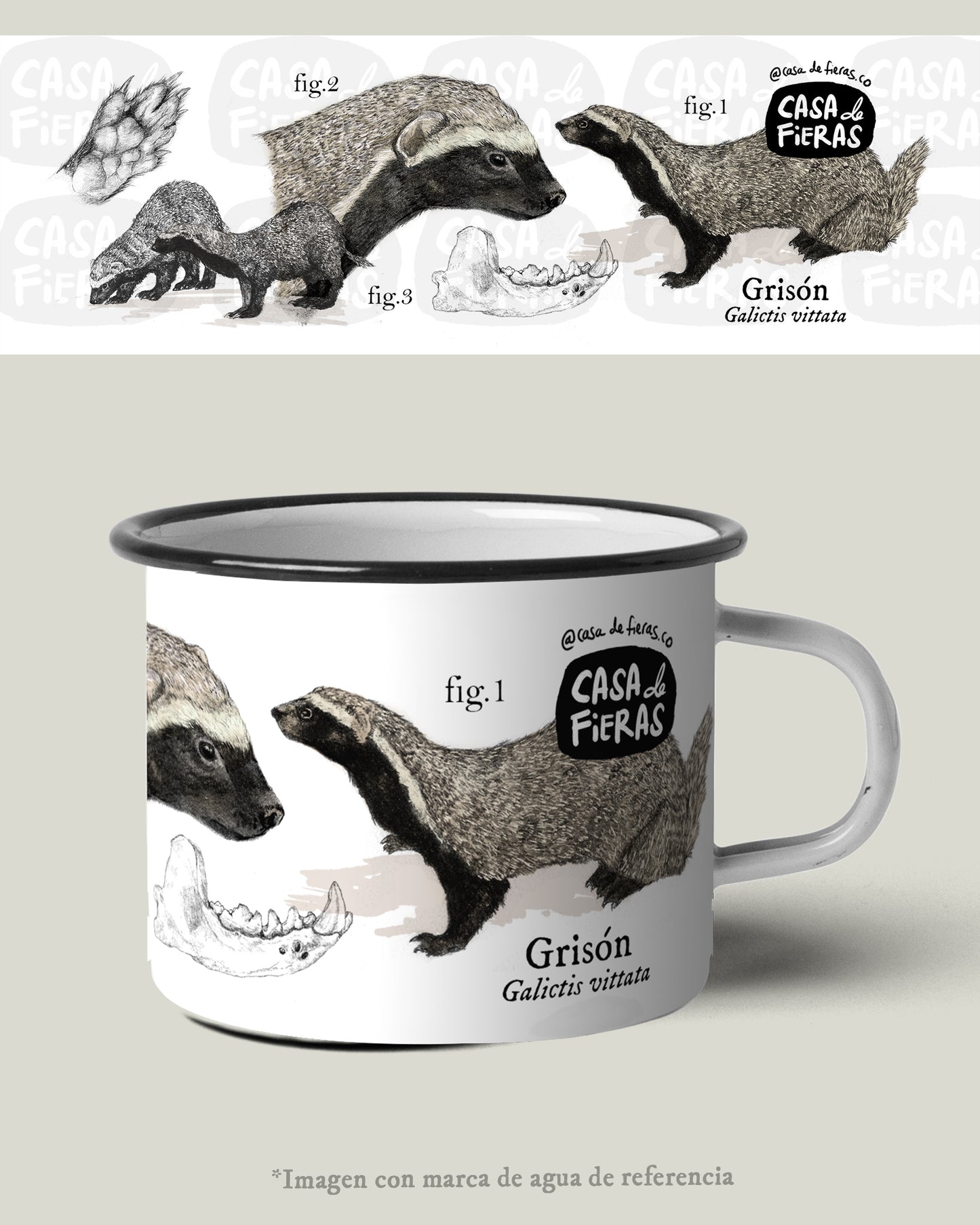 Mug de peltre Grisón
