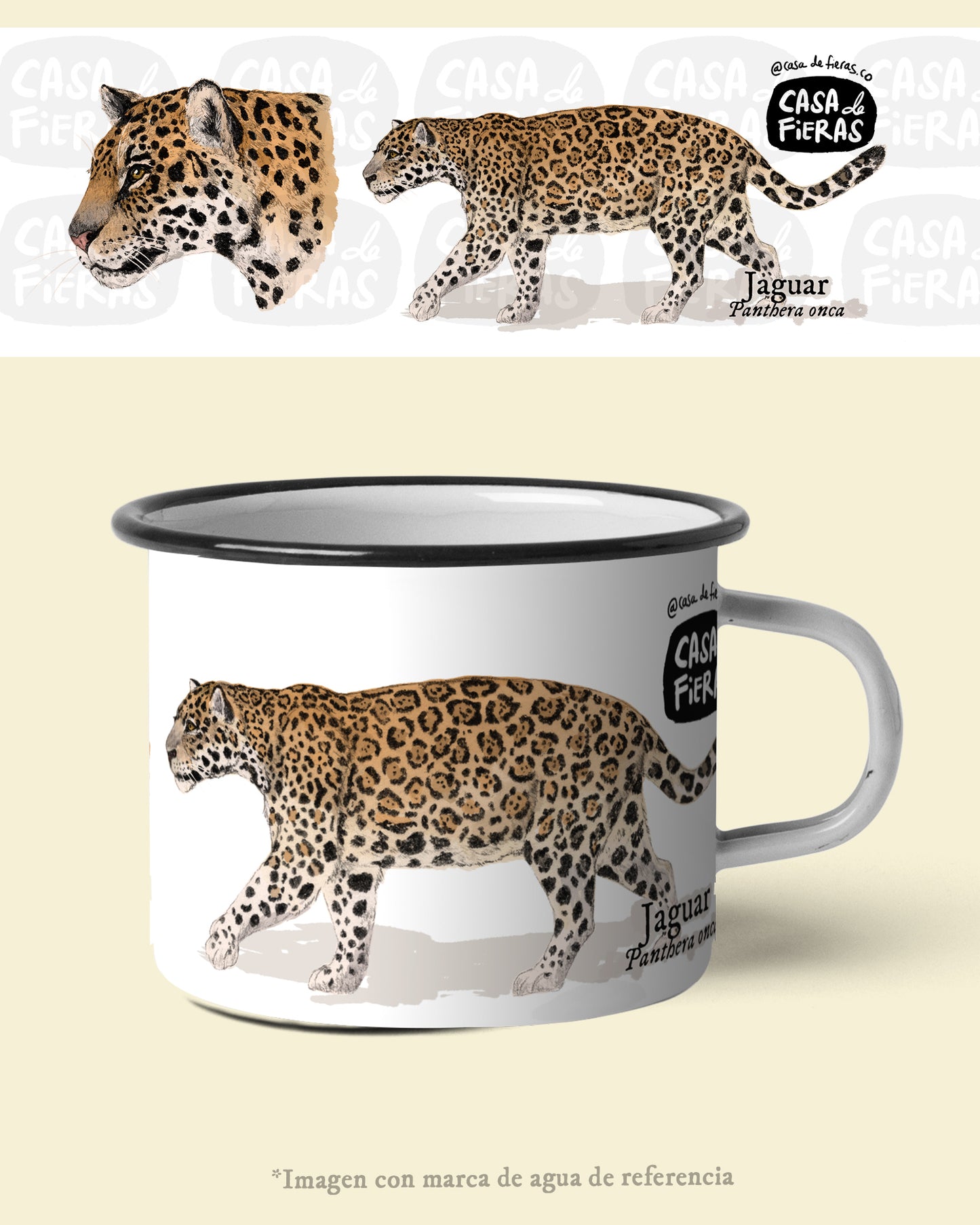 Mug de peltre Jaguar