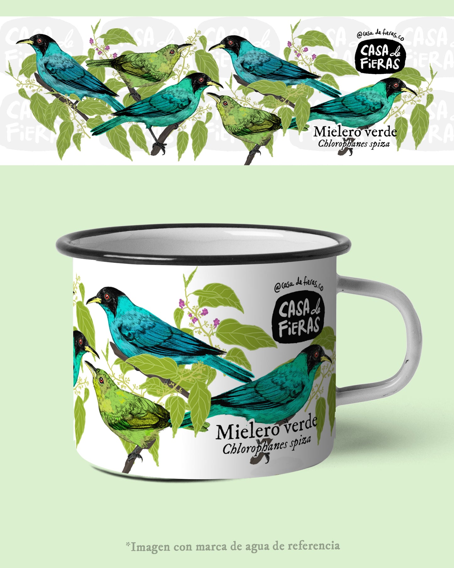 Mug de Mielero verde