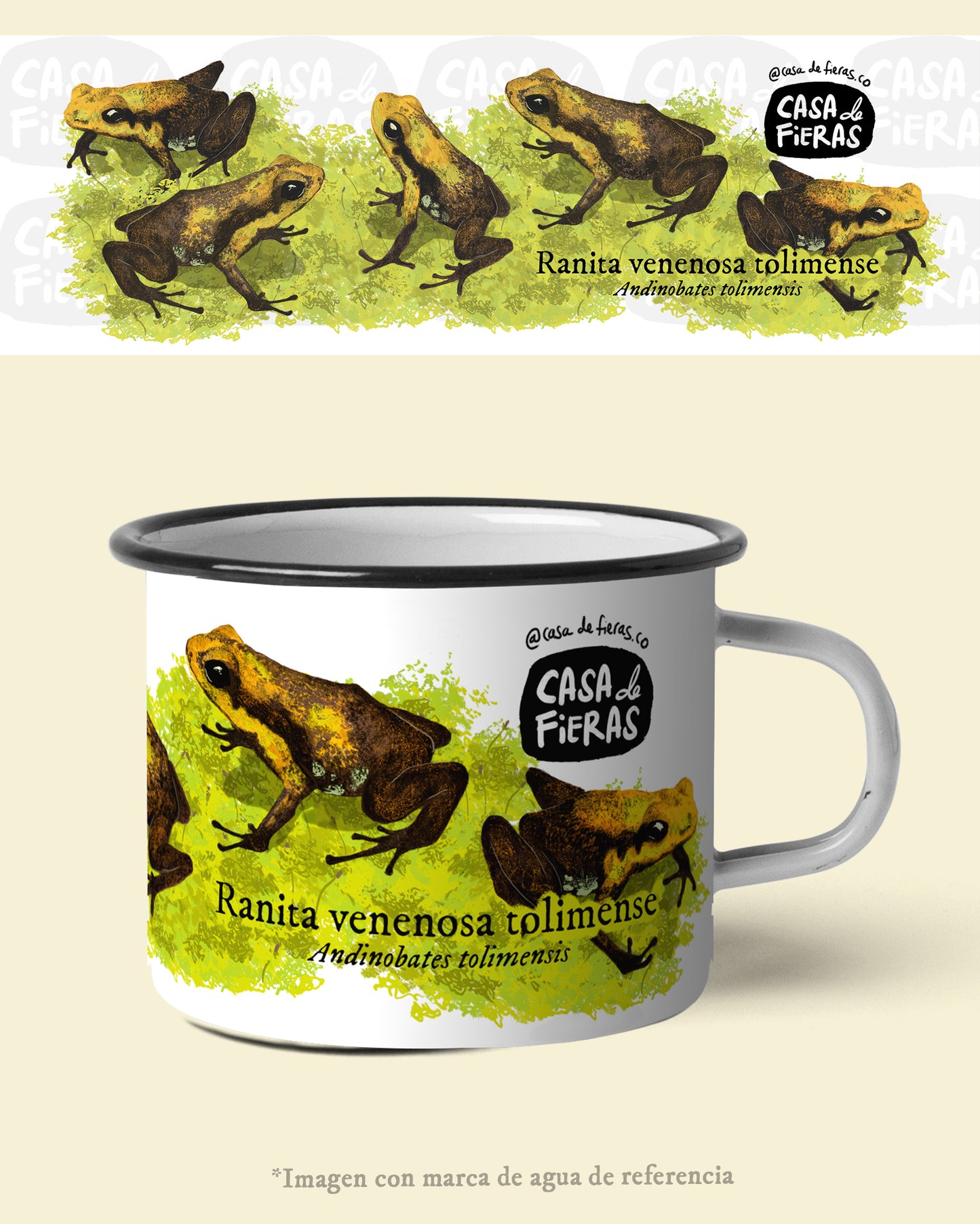 Mug de peltre Ranita Venenosa Tolimense