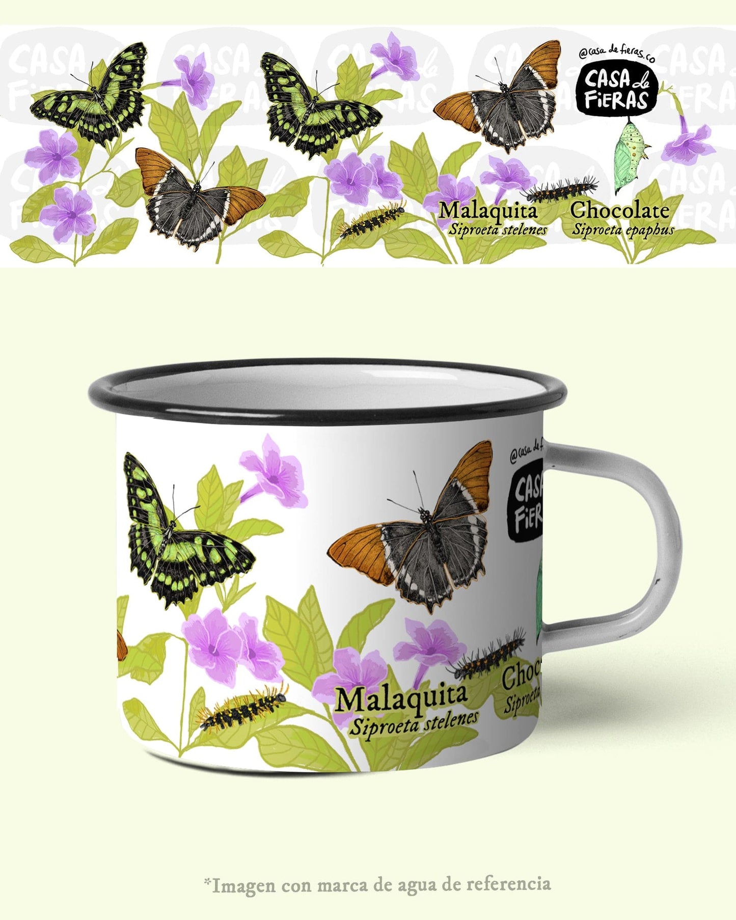 Mug de peltre Mariposas Siproeta