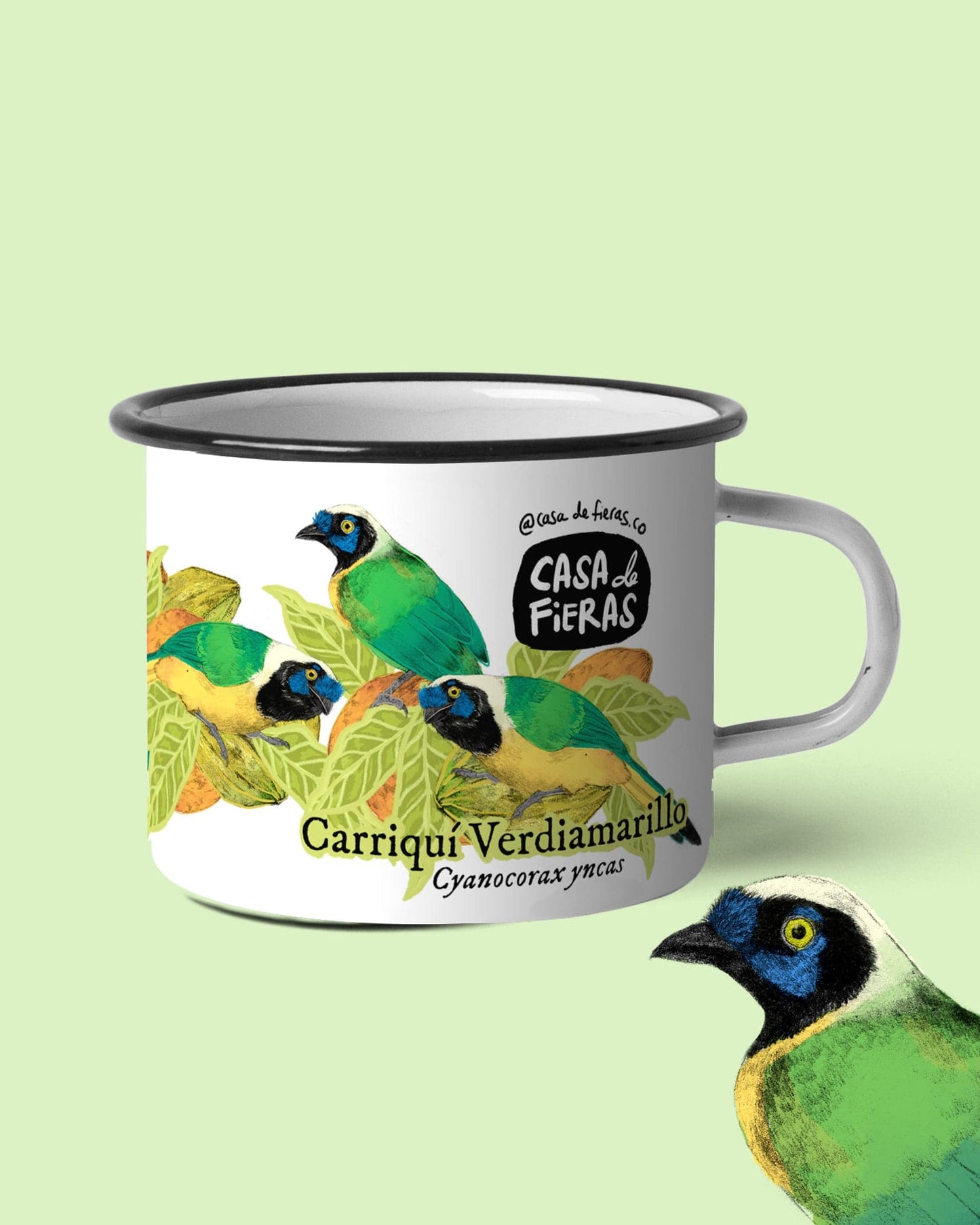 Mug de peltre Carriquí verdiamarillo