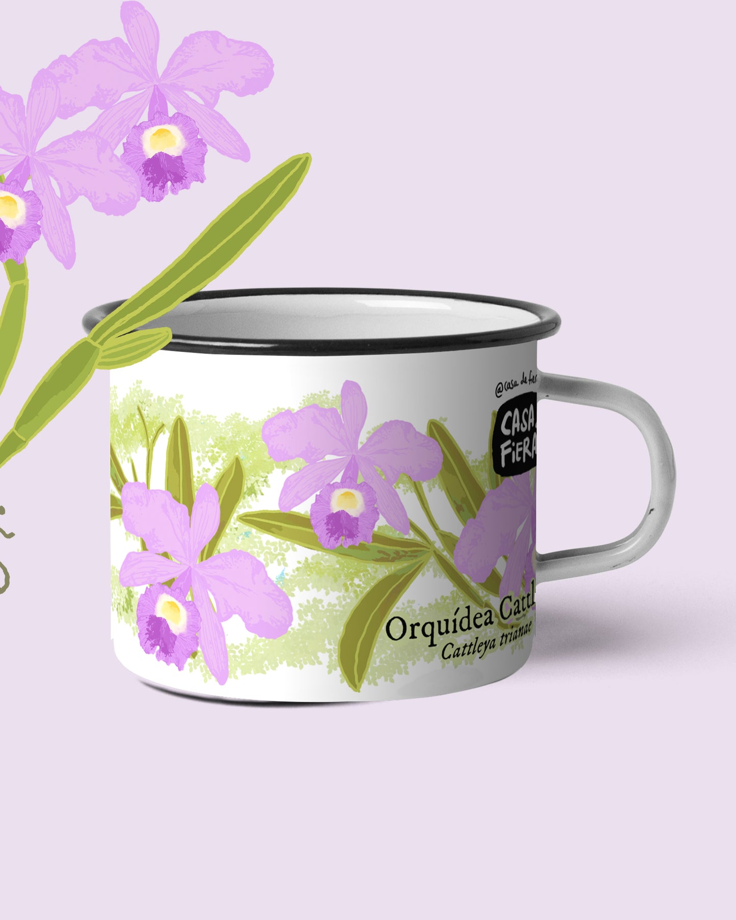Mug de peltre Orquídea Cattleya