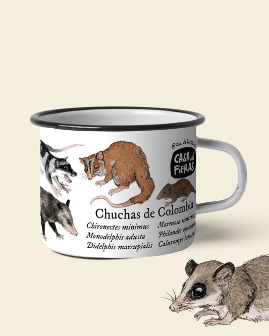 Mug de peltre Chuchas de Colombia