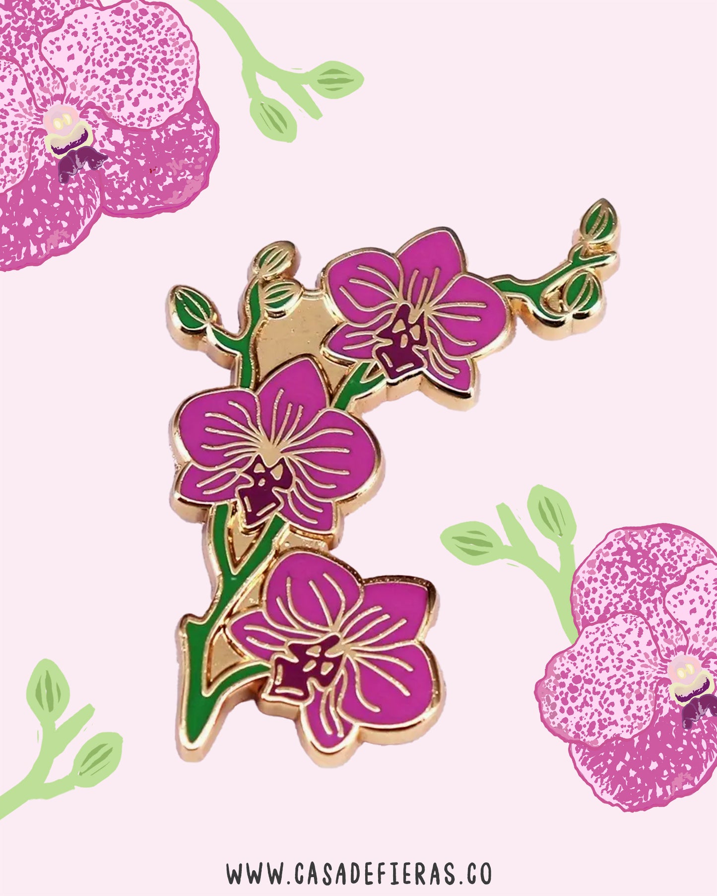 Pin Orquídea