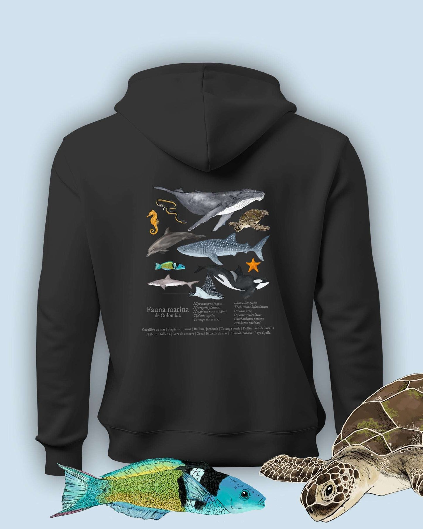 Hoodie Fauna Marina de Colombia | Casa de Fieras