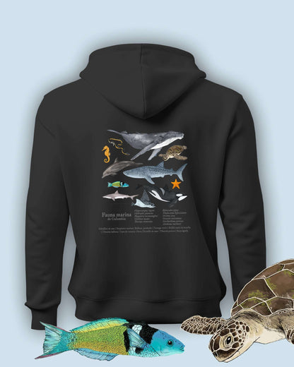 Hoodie Fauna Marina de Colombia | Casa de Fieras