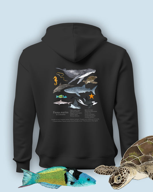 Hoodie Fauna Marina de Colombia | Casa de Fieras