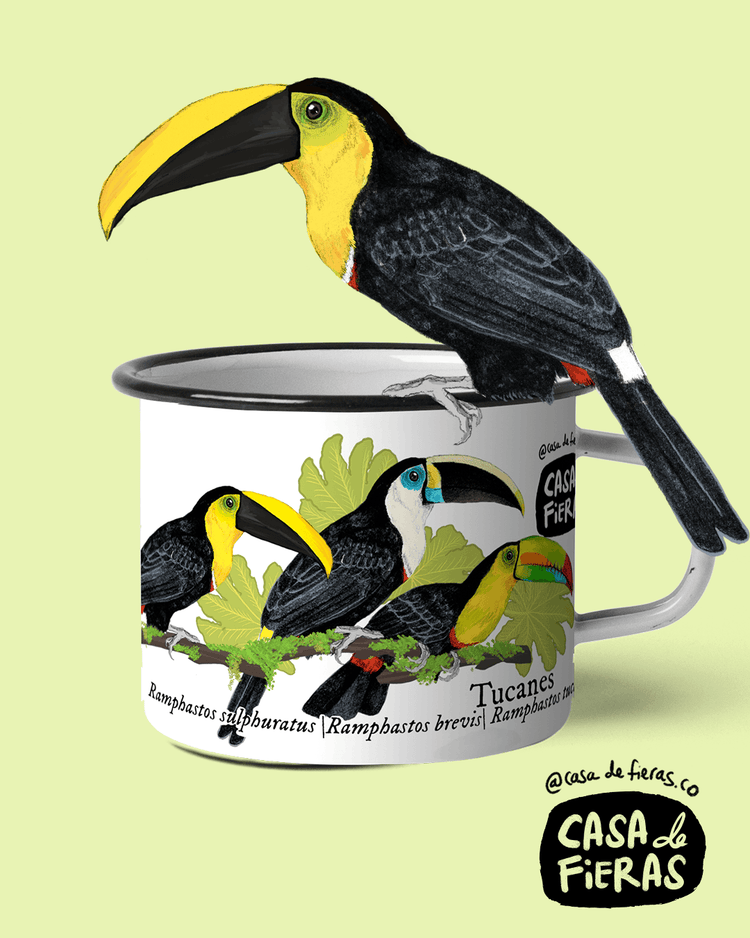Mug de peltre Tucanes | Casa de Fieras
