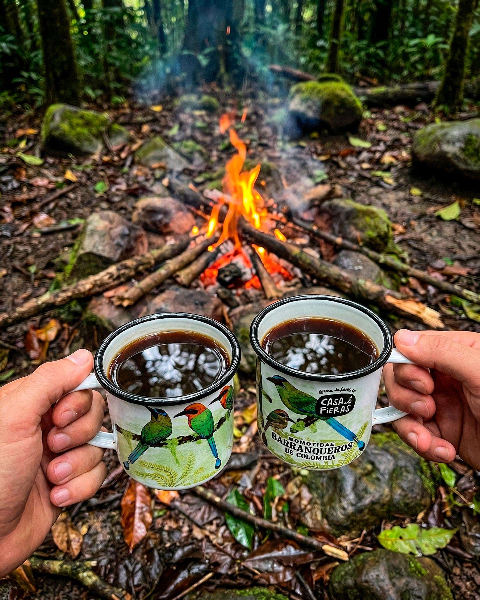 Pack 4 mugs de peltre Barranqueros + Café del Monte 250 g Casa de Fieras