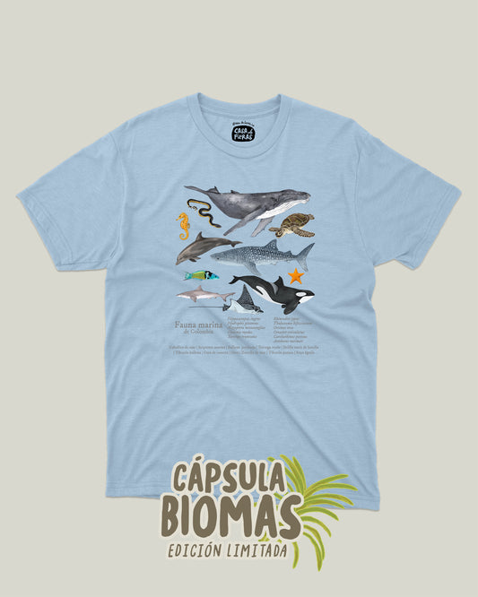 Camiseta Fauna marina de Colombia | Casa de Fieras