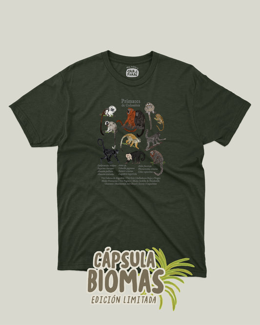 Camiseta Primates de Colombia | Casa de Fieras