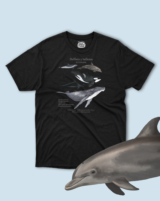 Camiseta Delfines y ballenas de Colombia