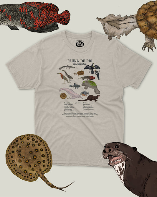 Camiseta Fauna de Río de Colombia | Casa de Fieras