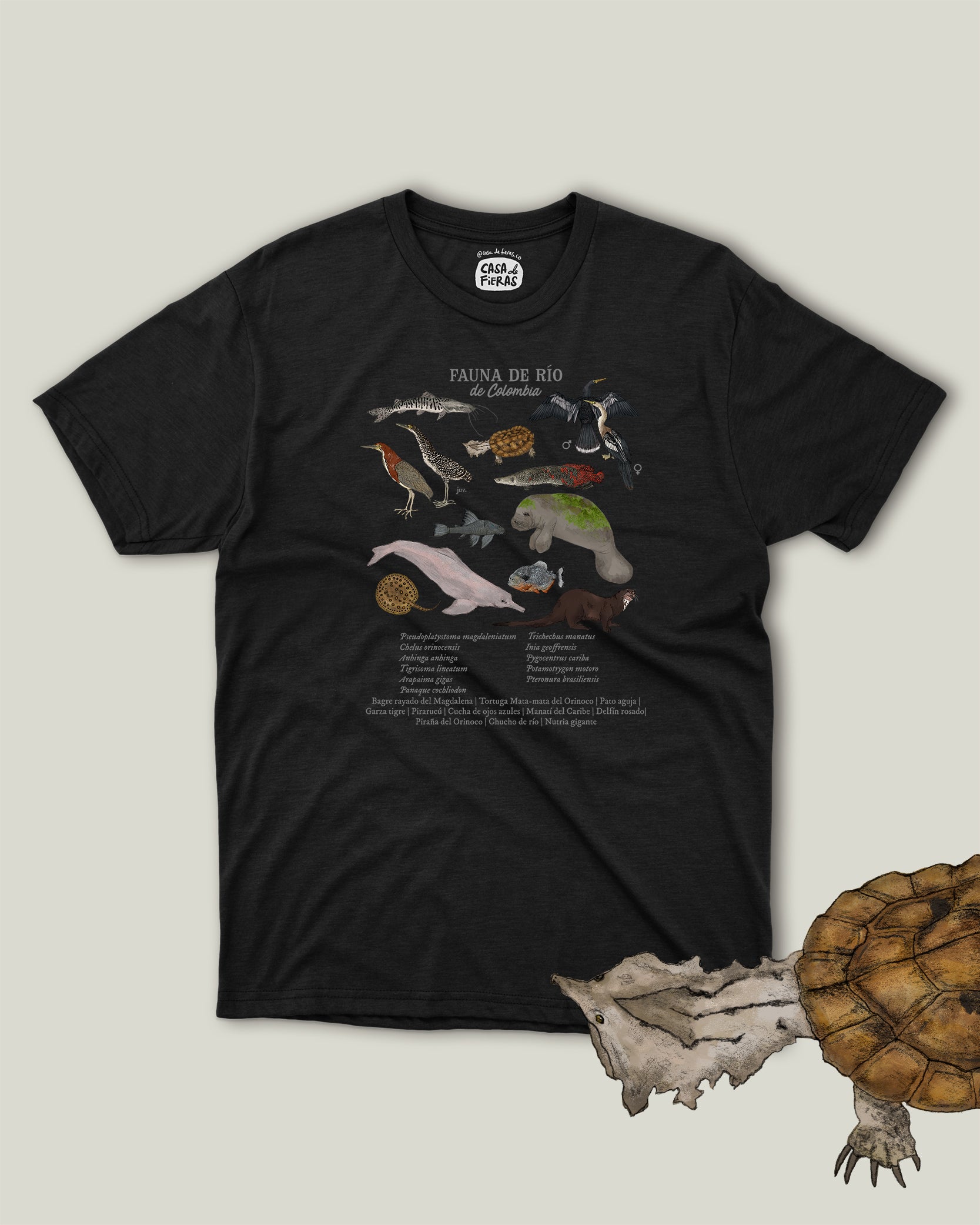 Camiseta Fauna de Río de Colombia | Casa de Fieras