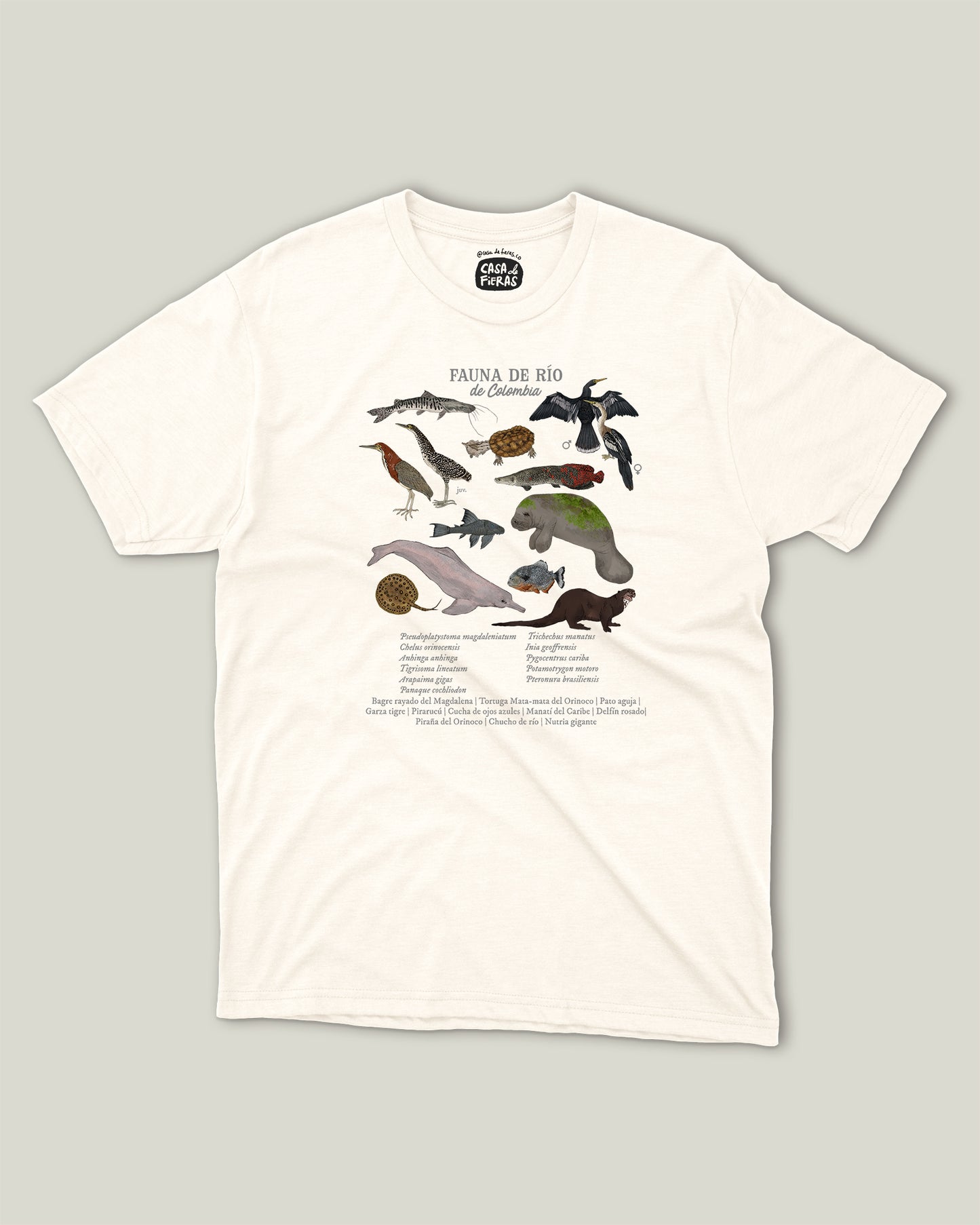Camiseta Fauna de Río de Colombia | Casa de Fieras