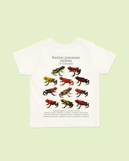 Camiseta Niños | Ranitas Venenosas Andinas | Fauna Colombiana