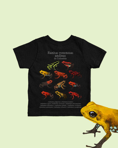 Camiseta Niños | Ranitas Venenosas Andinas | Fauna Colombiana