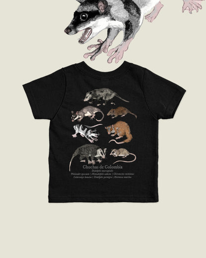 Camiseta Niños | Chuchas | Fauna Colombiana