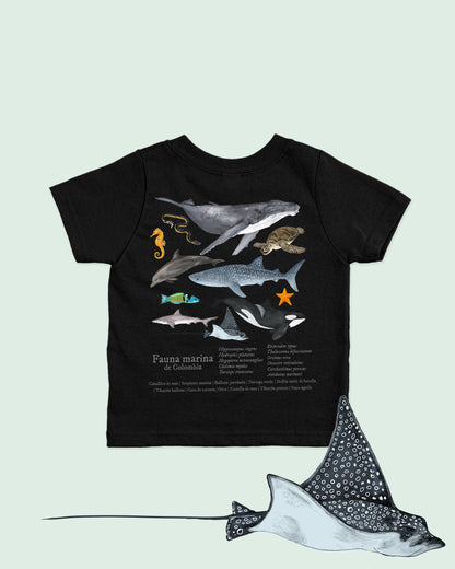 Camiseta Niños | Fauna Marina | Fauna Colombiana