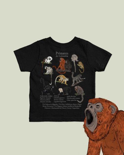 Camiseta Niños | Primates de Colombia | Fauna Colombiana