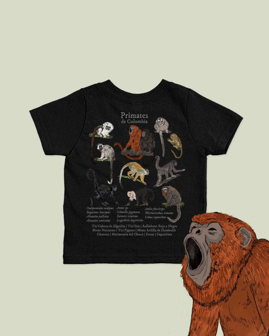 Camiseta Niños | Primates de Colombia | Fauna Colombiana