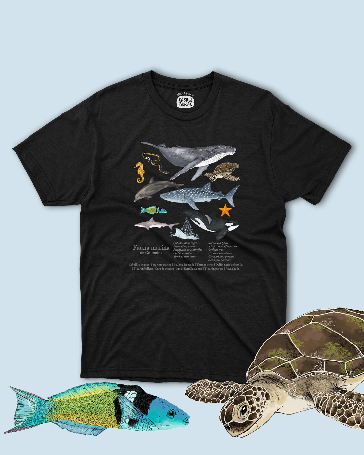 Camiseta Fauna marina de Colombia