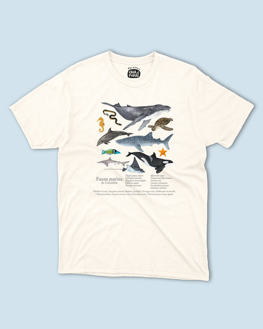 Camiseta Fauna marina de Colombia | Casa de Fieras
