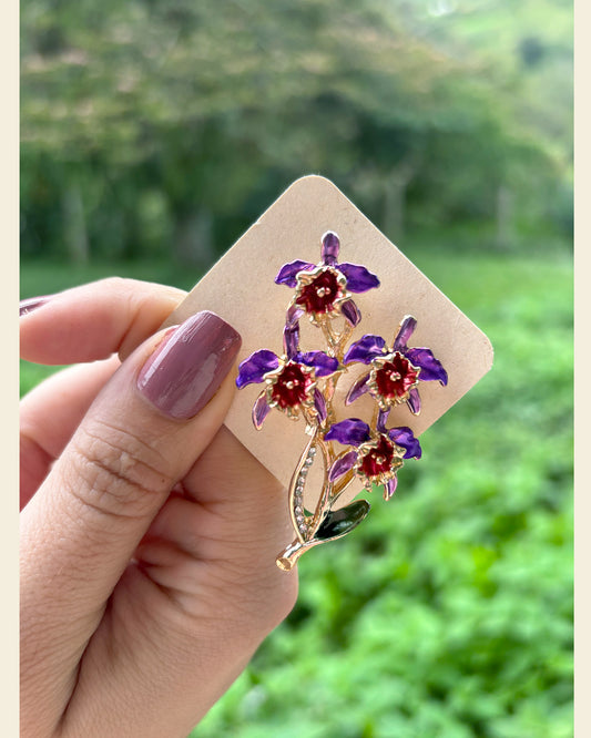 Broche Orquídeas