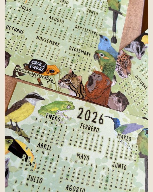 Calendario 2026 mini imantado