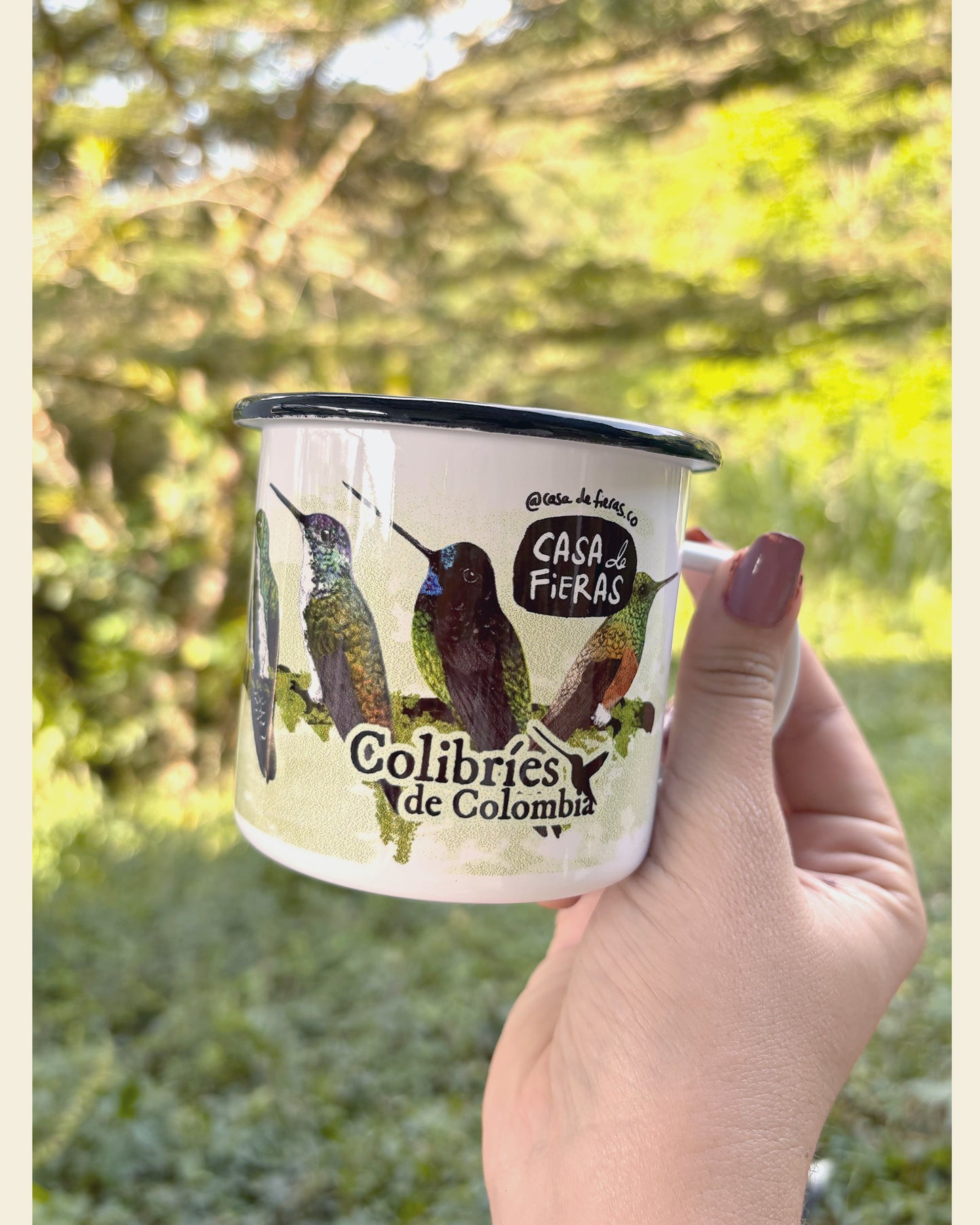 Mug de peltre Colibríes de Colombia | Fauna colombiana