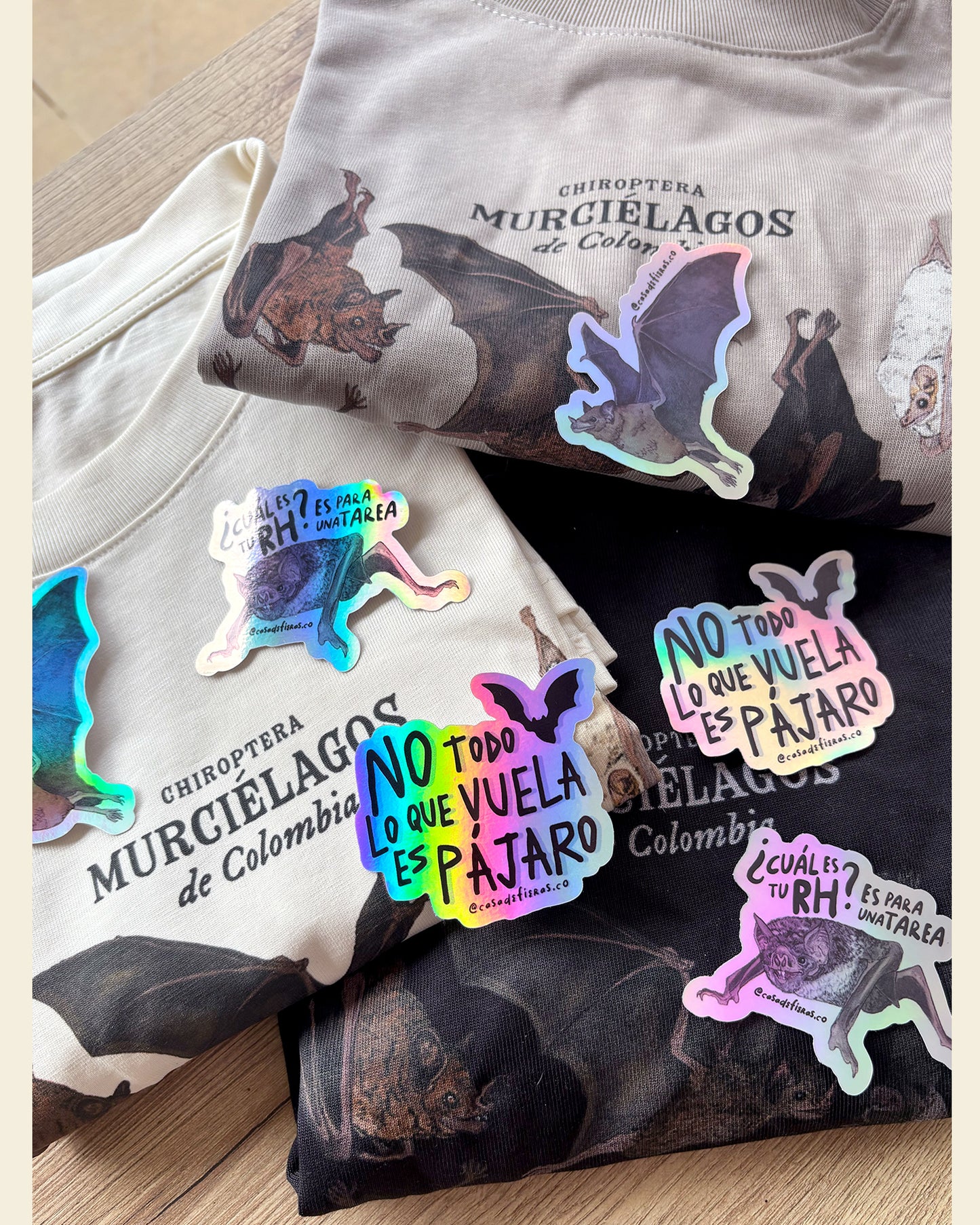 Stickers holográficos Murciélagos | Pack X3